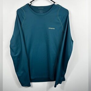 Patagonia Men’s Long-Sleeved Fore Runner Shirt Light Blue Size Medium